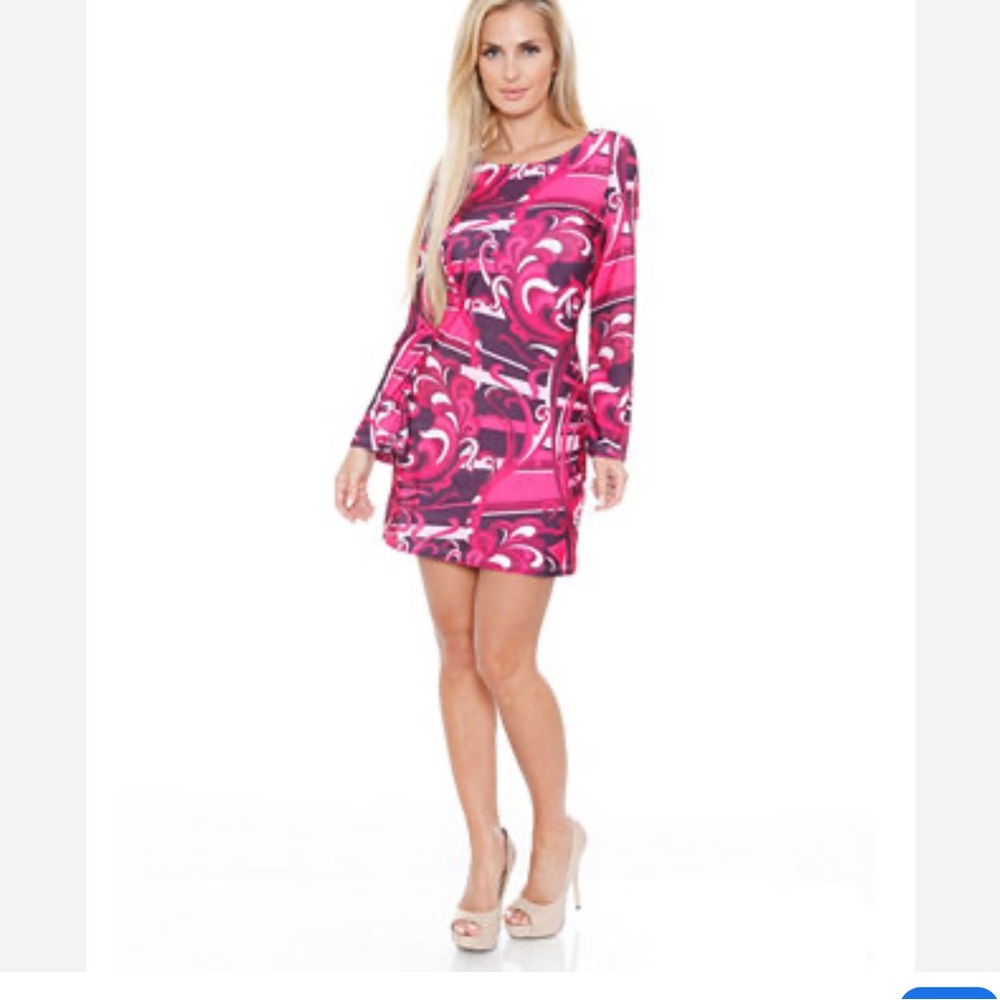 Elegant Pink Asymmetrical Dress